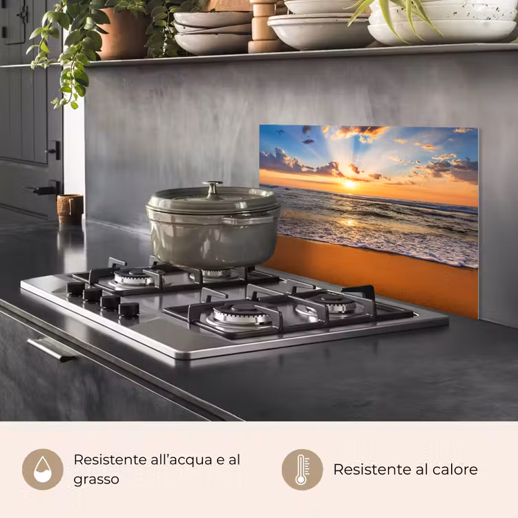 Paraschizzi cucina - Spiaggia - Tramonto - Mare - Nuvole - Orizzonte — 2