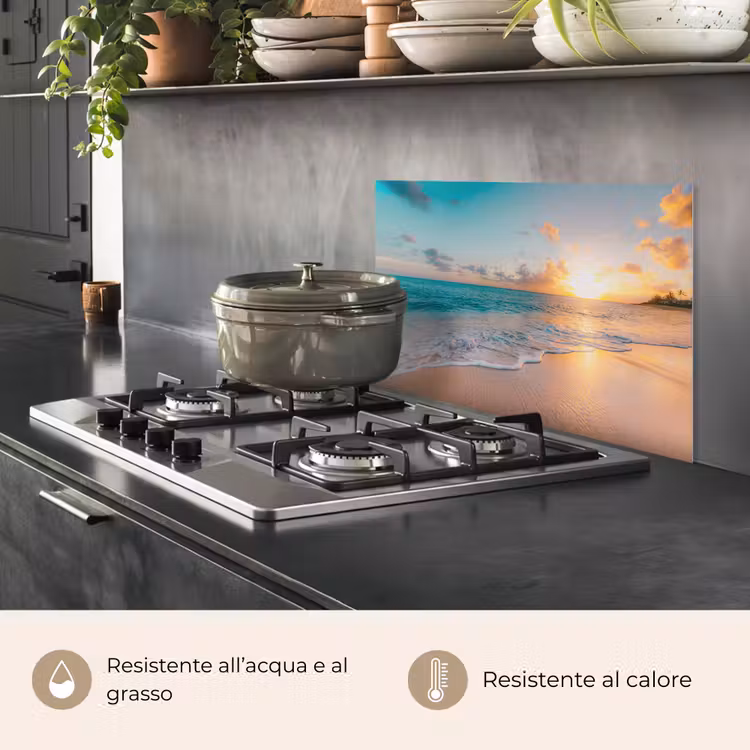 Paraschizzi cucina - Tramonto - Spiaggia - Mare - Estate - Blu — 2