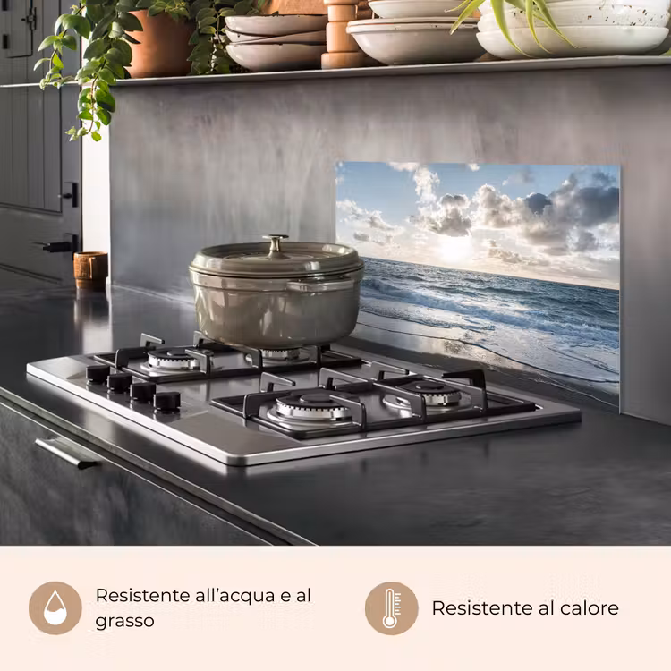 Paraschizzi cucina - Mare - Nuvole - Germania — 2