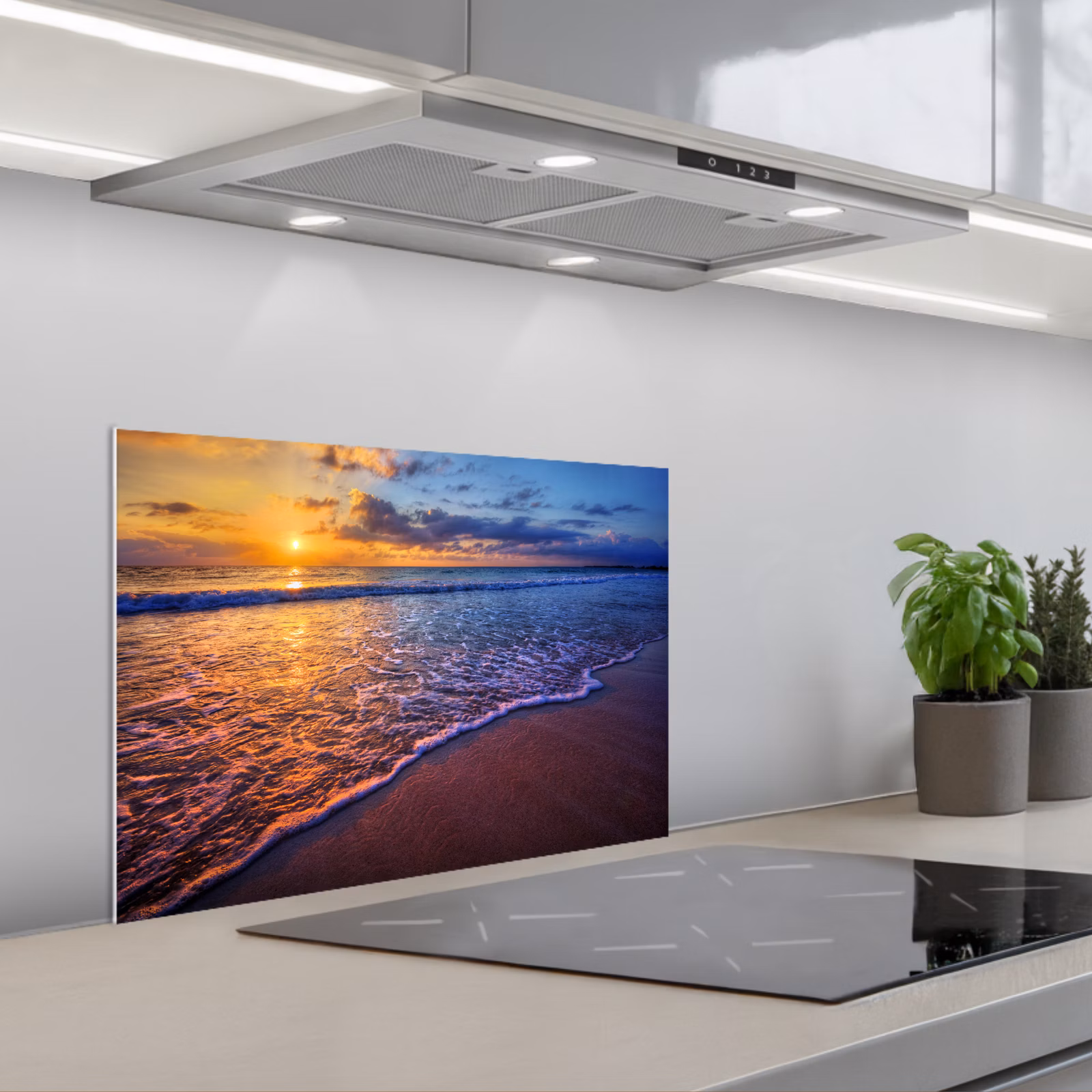 Paraschizzi cucina - Mare - Spiaggia - Tramonto - Nuvole - Orizzonte — 1