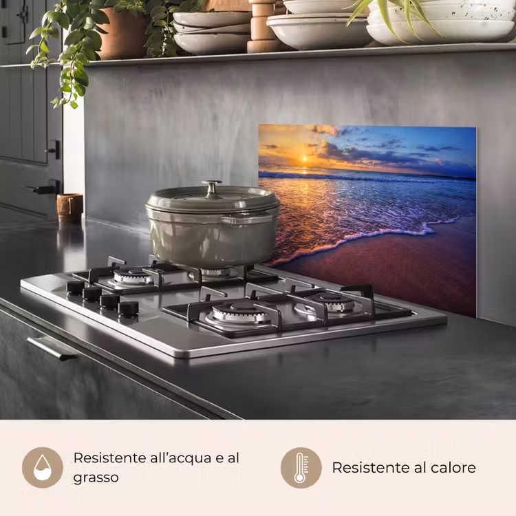 Paraschizzi cucina - Mare - Spiaggia - Tramonto - Nuvole - Orizzonte — 2