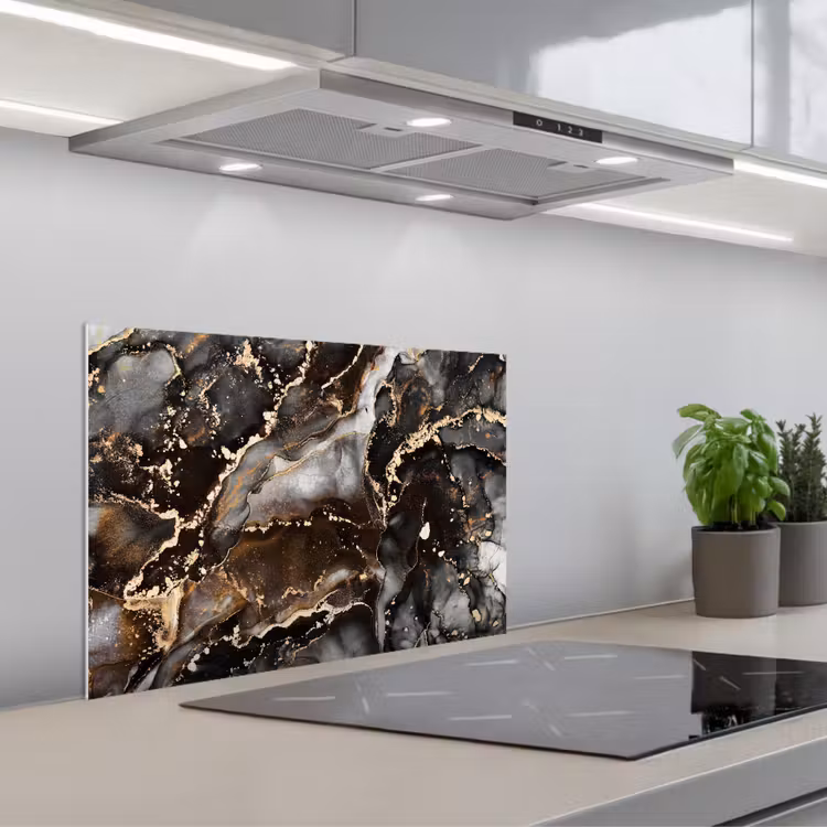 Paraschizzi cucina - Marmo - Oro - Glitter - Lusso — 1