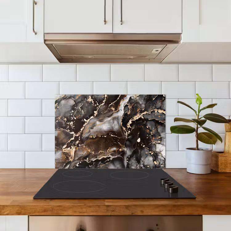 Paraschizzi cucina - Marmo - Oro - Glitter - Lusso — 3