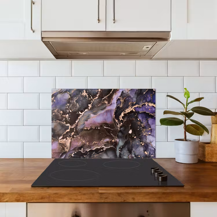 Paraschizzi cucina - Marmo - Oro - Rosa — 3
