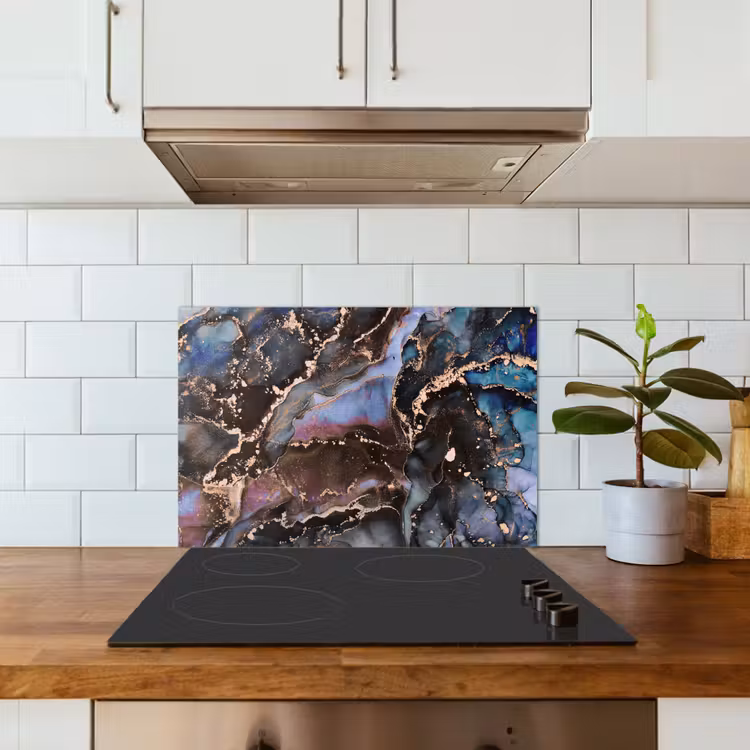Paraschizzi cucina - Marmo - Oro - Rosa — 3