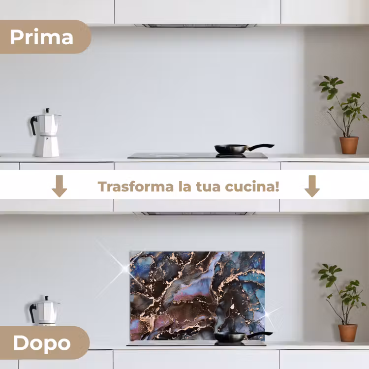 Paraschizzi cucina - Marmo - Oro - Rosa — 7