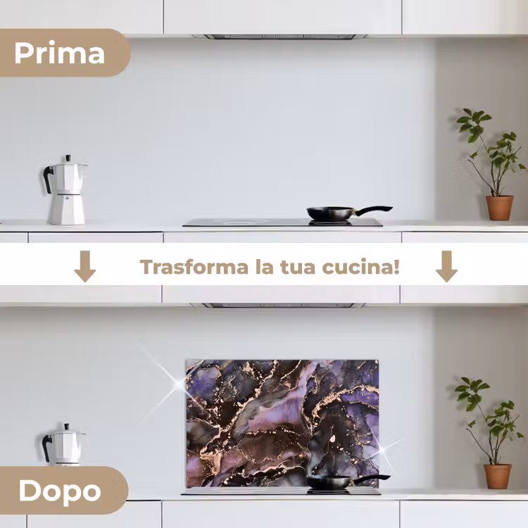 Paraschizzi cucina - Marmo - Oro - Rosa — 7