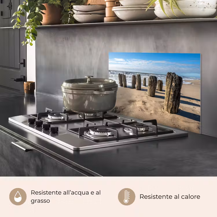 Paraschizzi cucina - Sabbia - Spiaggia - Palo - Acqua - Estate — 2