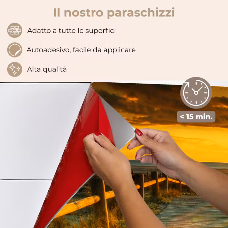 Paraschizzi cucina - Sole - Spiaggia - Duna - Orizzonte - Erba - Sentiero - Arancione — 4