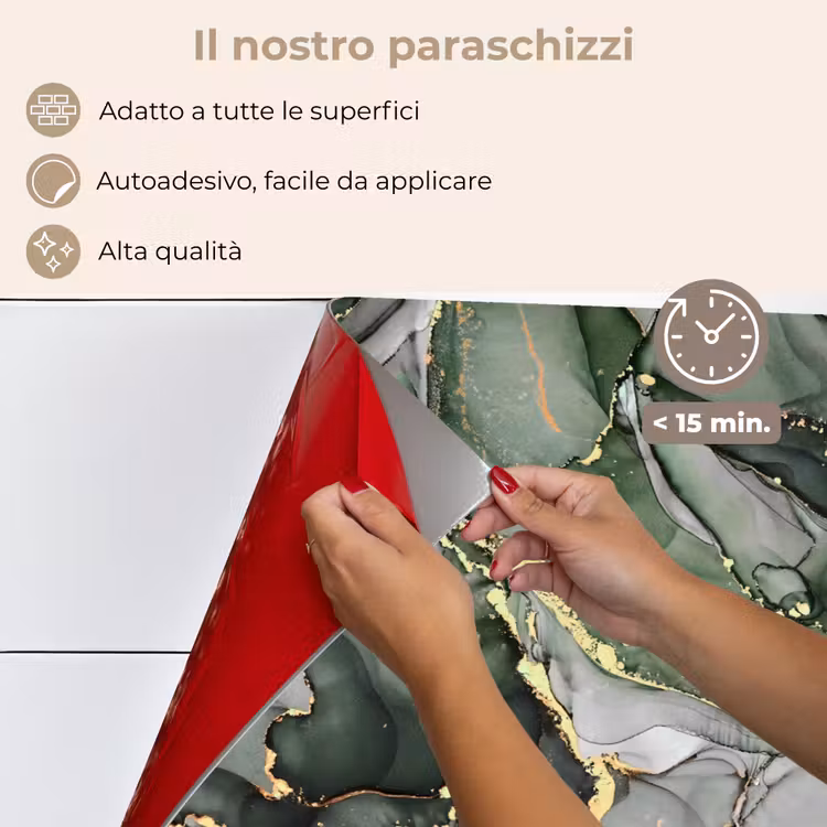 Paraschizzi cucina - Lusso - Marmo - Verde — 4