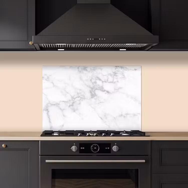 Paraschizzi cucina - Marmo - Bianco - Grigio - Lusso - Aspetto marmo - Pietra — 5