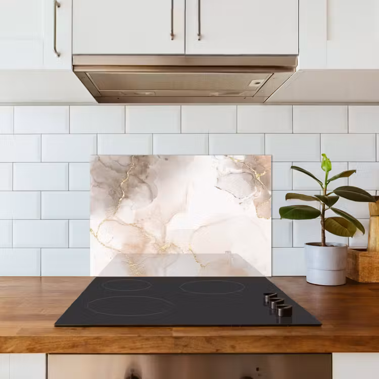 Paraschizzi cucina - Marmo - Marrone - Oro — 3