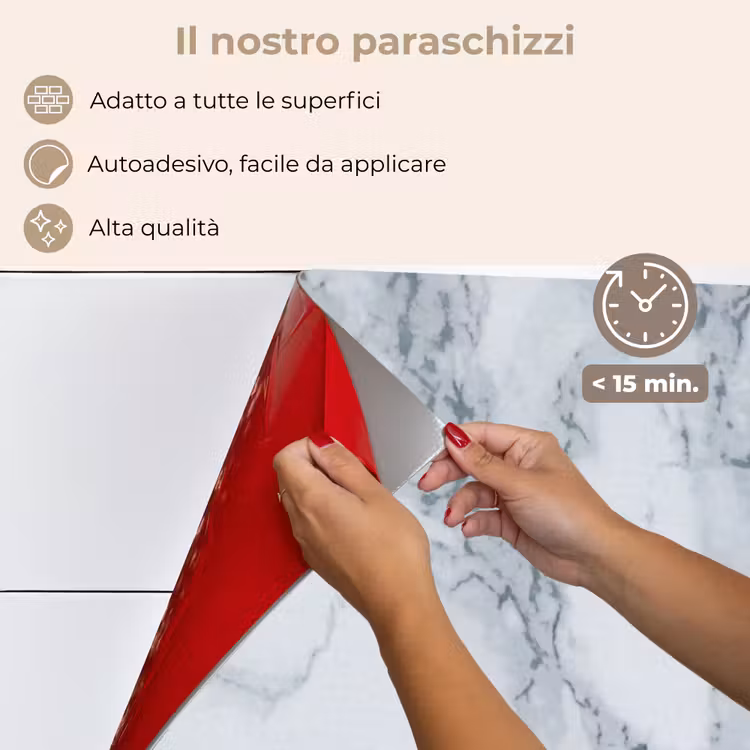 Paraschizzi cucina - Marmo - Motivo - Gus - Bianco - Look marmoreo - Lusso — 4