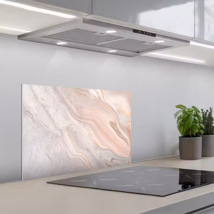 Paraschizzi cucina - Marmo - Motivo - Pastello - Astratto - Look marmoreo - Luxe — 1