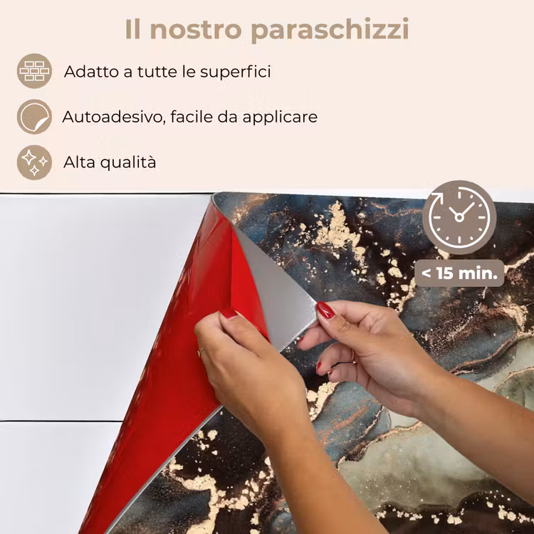 Paraschizzi cucina - Marmo - Oro - Verde — 4