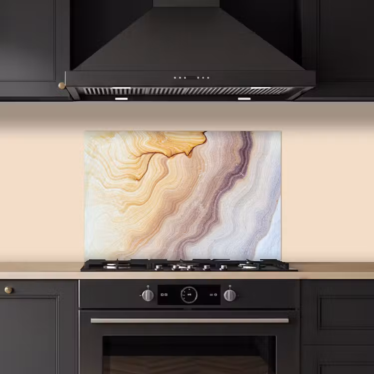 Paraschizzi cucina - Marmo - Texture - Pietra arenaria - Oro - Aspetto del marmo — 5