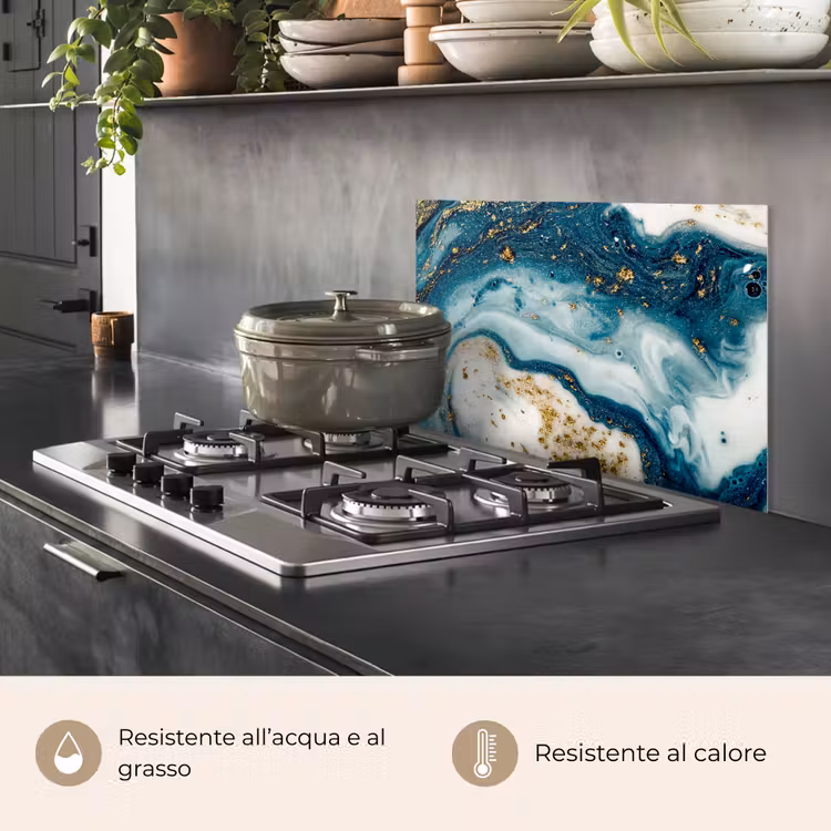 Paraschizzi cucina - Marmo - Vernice - Glitter - Oro — 2