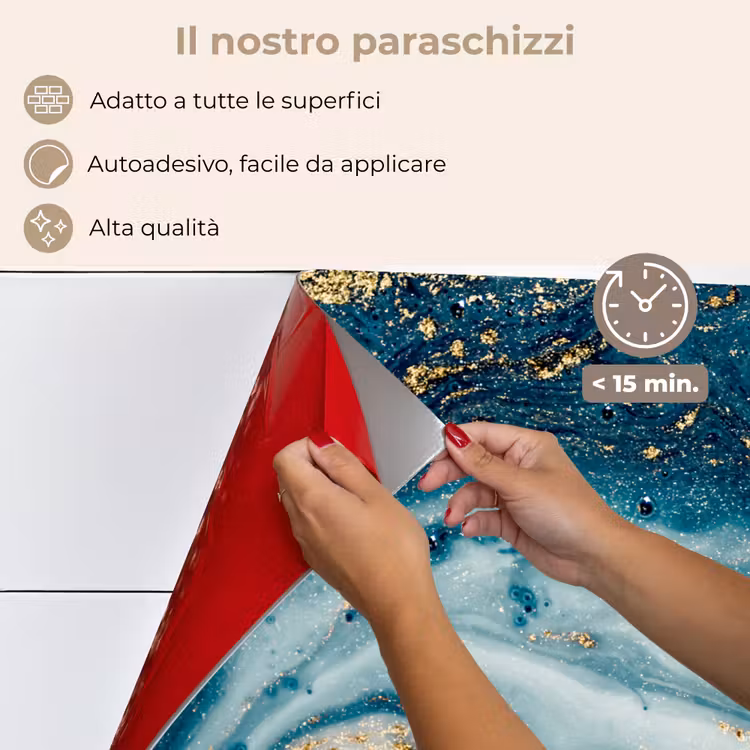 Paraschizzi cucina - Marmo - Vernice - Glitter - Oro — 4