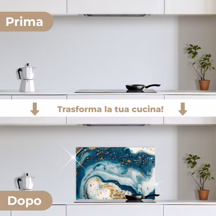 Paraschizzi cucina - Marmo - Vernice - Glitter - Oro — 7