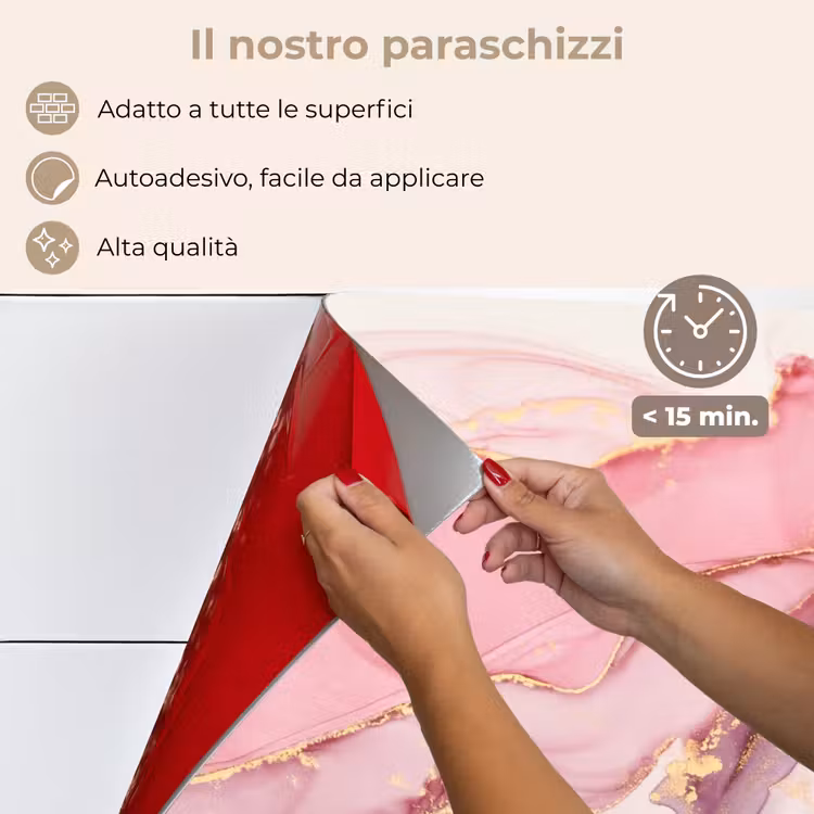 Paraschizzi cucina - Oro - Marmo - Rosa — 4
