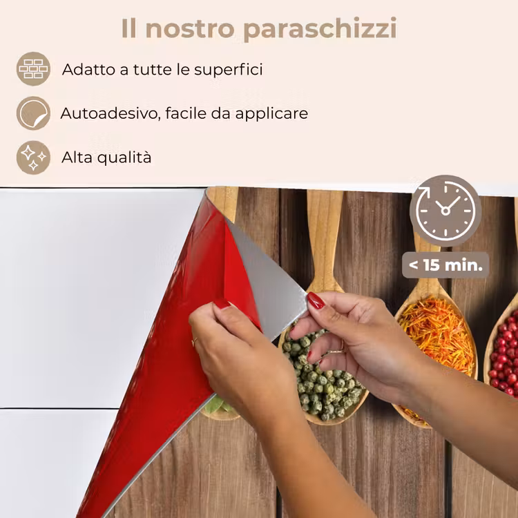 Paraschizzi cucina - Cucchiai - Erbe - Legno — 4