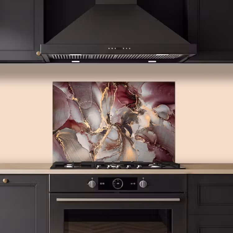 Paraschizzi cucina - Oro - Marmo - Viola — 5