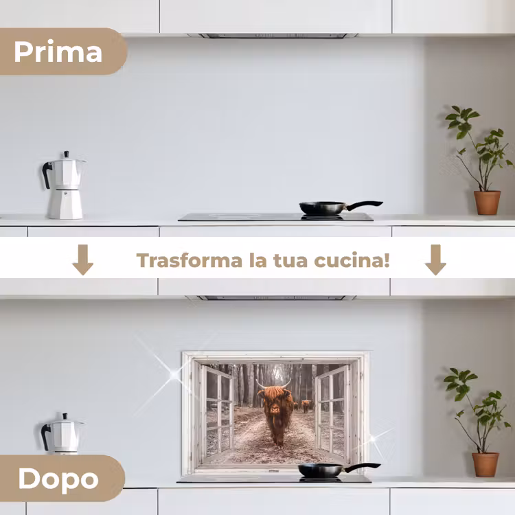 Paraschizzi cucina - Finestra sulla natura selvaggia — 7