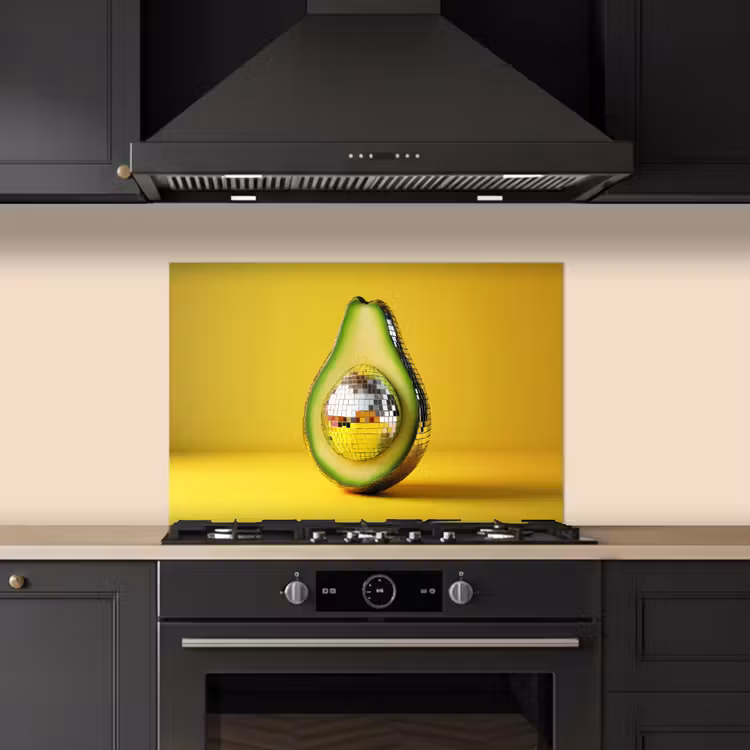 Paraschizzi cucina - Avocado - Discoball - Giallo - Brillantini — 5