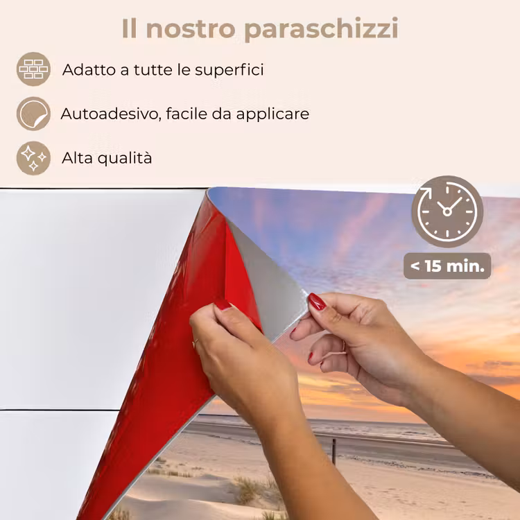 Paraschizzi cucina - Bagliore serale su dune e mare — 4