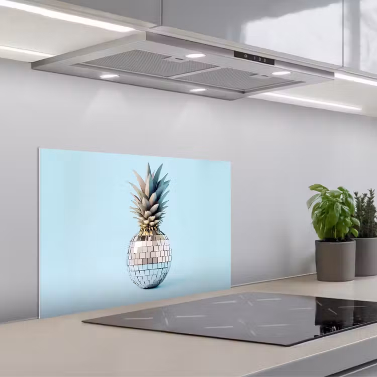 Paraschizzi cucina - Blu - Ananas - Disco - Discoball — 1