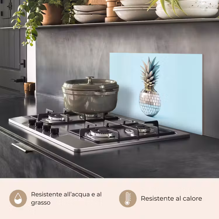 Paraschizzi cucina - Blu - Ananas - Disco - Discoball — 2