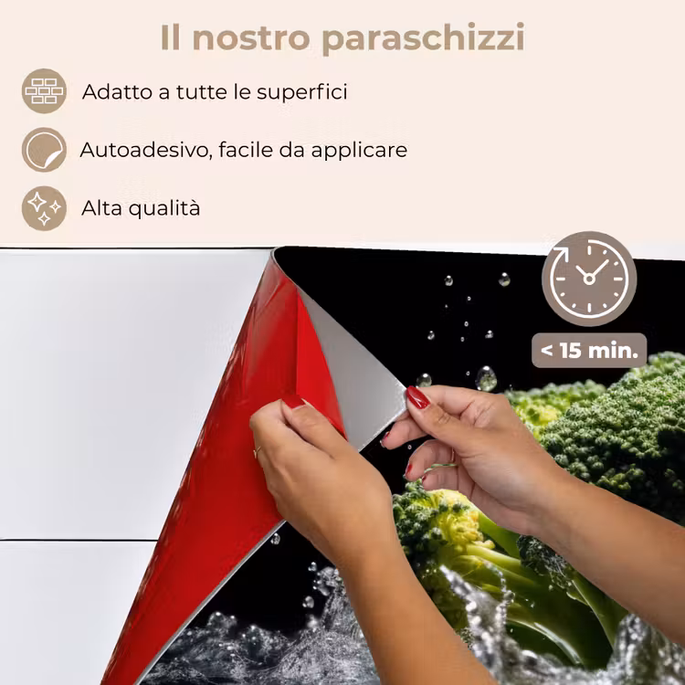 Paraschizzi cucina - Broccoli - Verde - Acqua - Nero — 4
