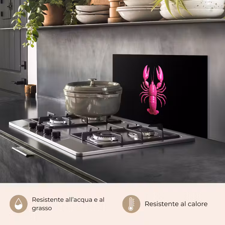 Paraschizzi cucina - Cancro - rosa acceso — 2