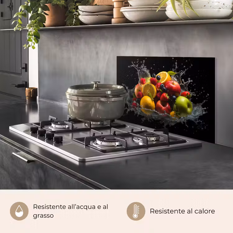 Paraschizzi cucina - Frutta - Mela - Arancia - Frutti rossi - Acqua — 2