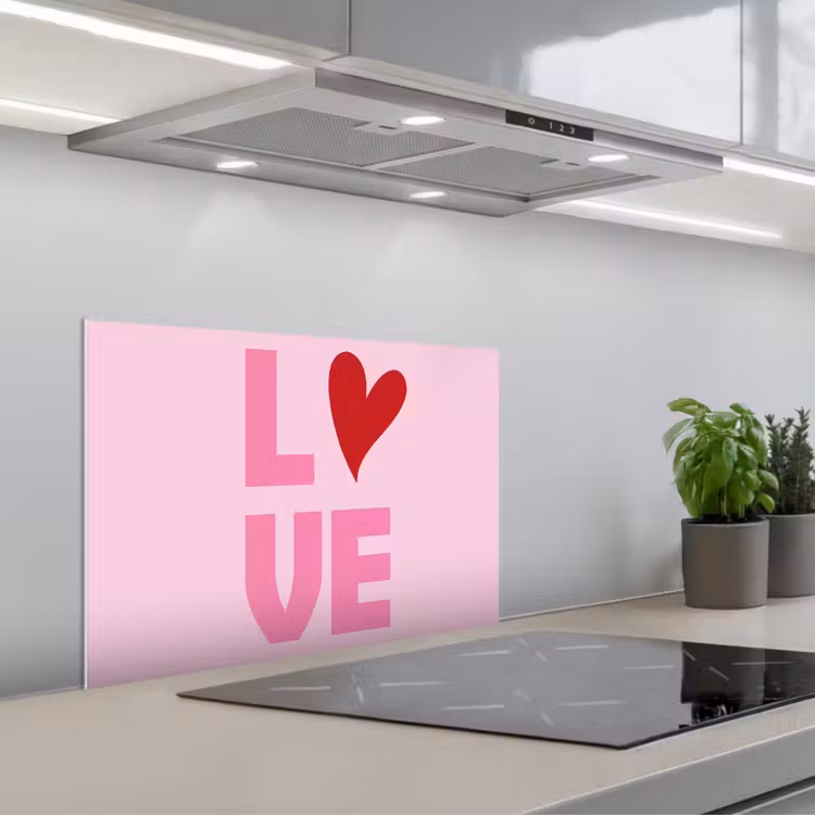Paraschizzi cucina - Amore - Rosa - Cuore - San Valentino — 1