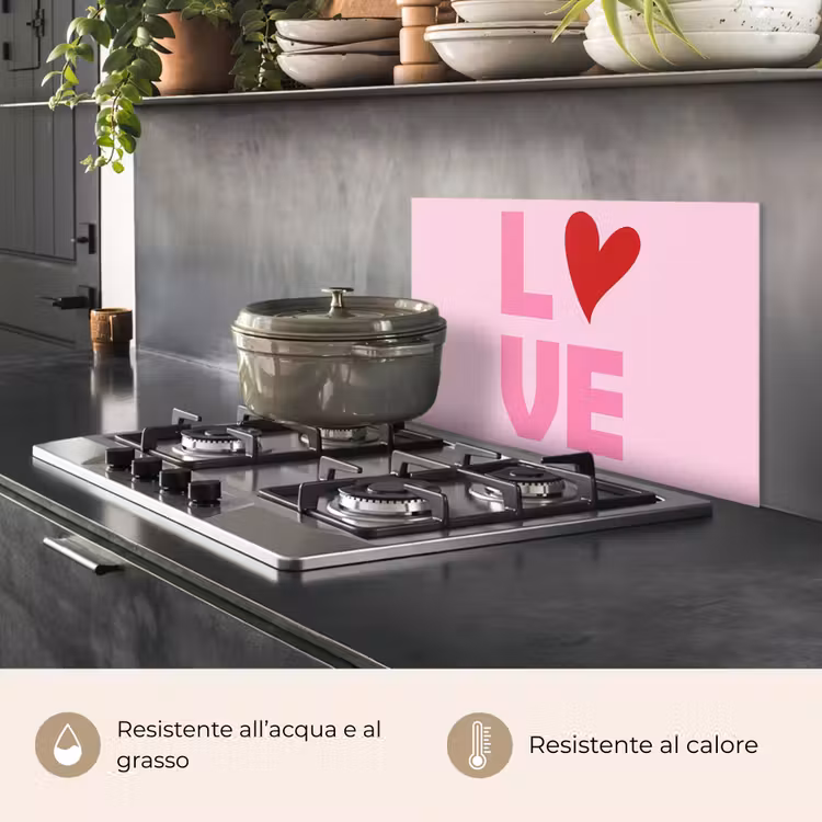 Paraschizzi cucina - Amore - Rosa - Cuore - San Valentino — 2