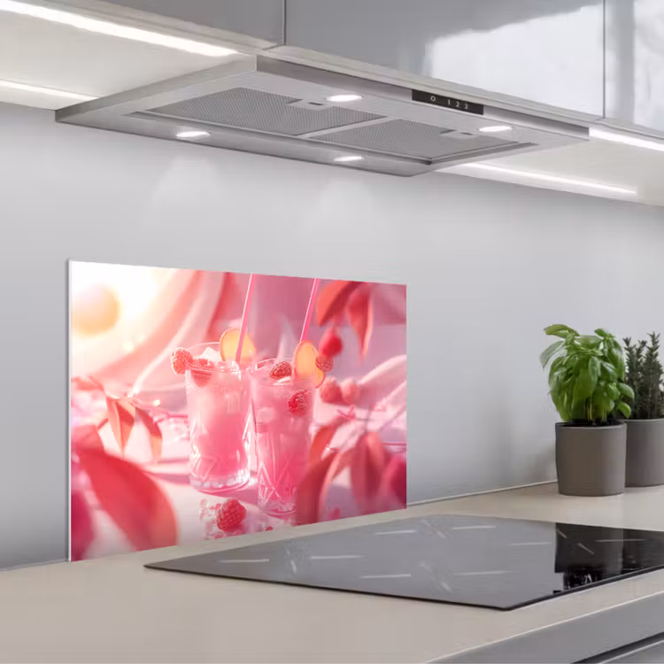 Paraschizzi cucina - Bevande estive rosa — 1