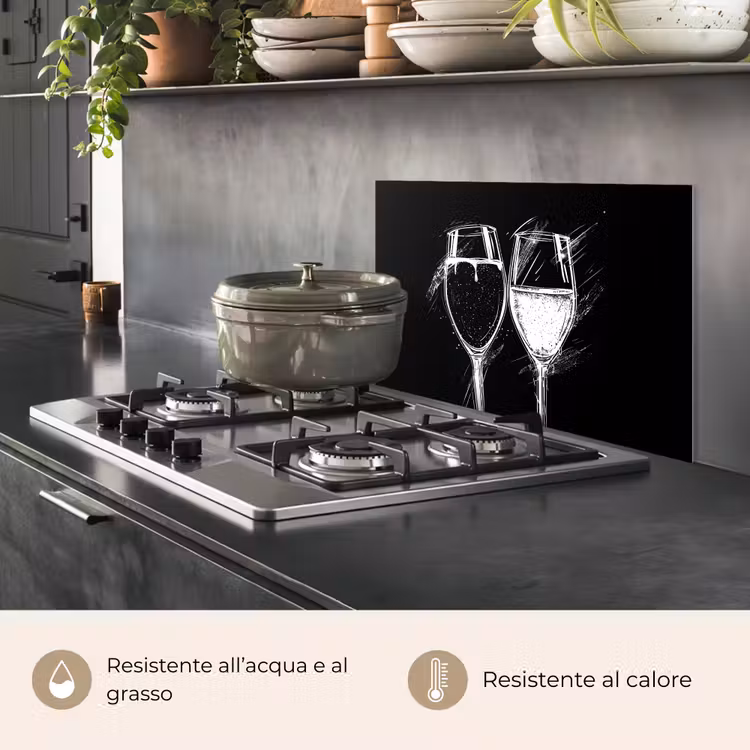 Paraschizzi cucina - Brindisi in bianco e nero — 2
