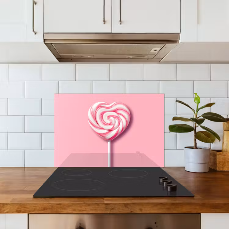 Paraschizzi cucina - Caramella - Lecca-lecca - Cuore - Rosa — 3