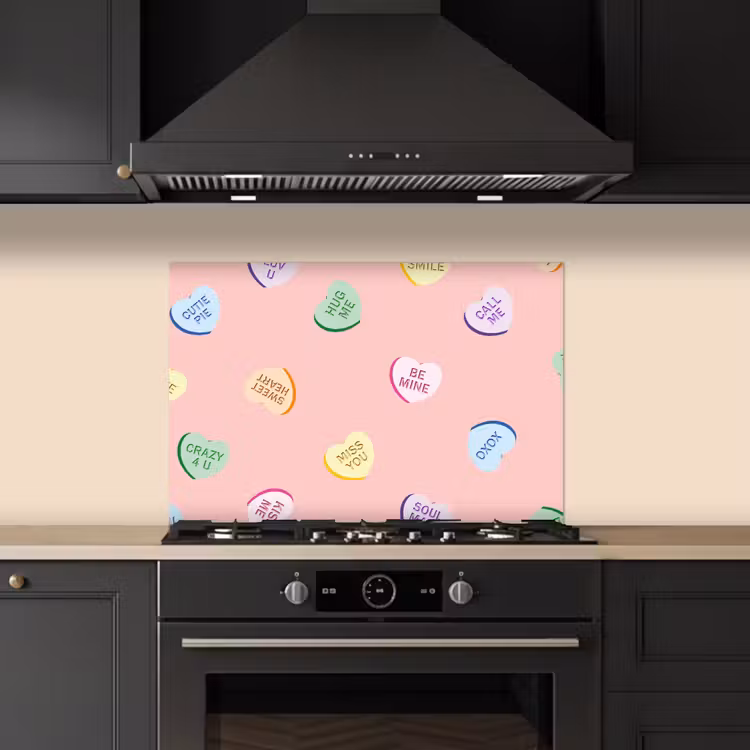 Paraschizzi cucina - Cuore - Caramelle - Pastello - Testo — 5