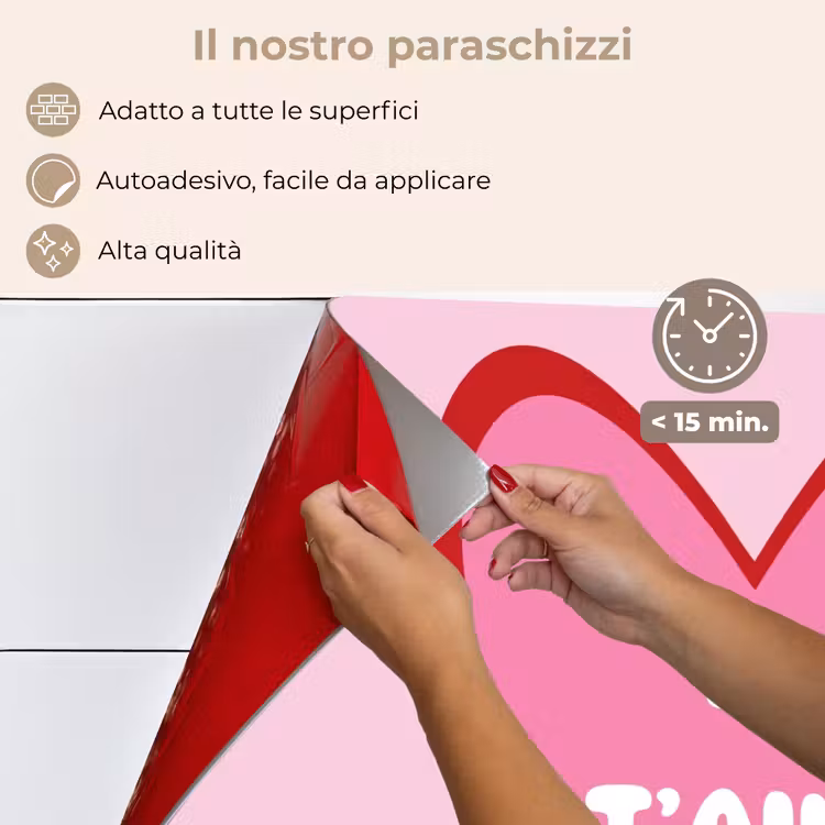 Paraschizzi cucina - Cuore - Francese - San Valentino - Rosa — 4