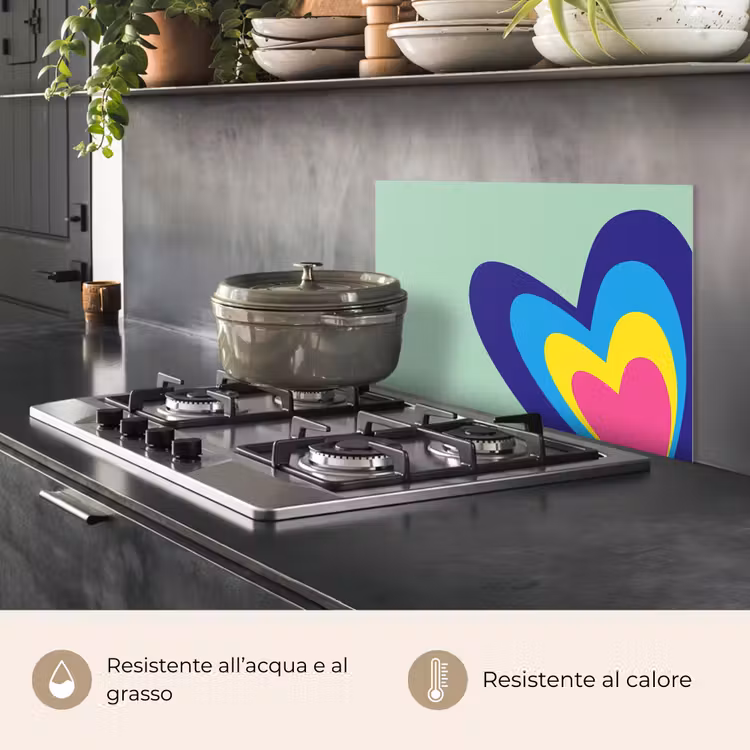 Paraschizzi cucina - Cuori - Colorati - San Valentino — 2