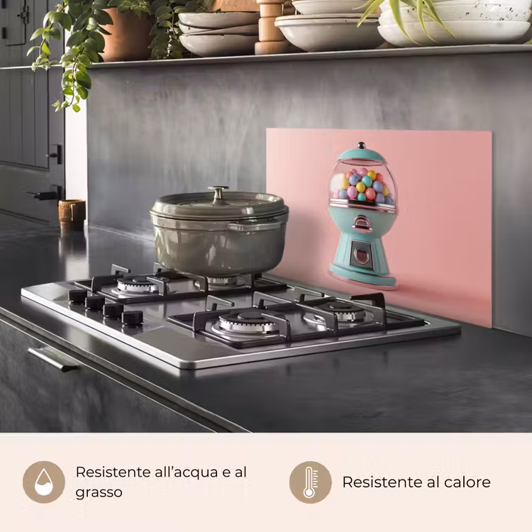 Paraschizzi cucina - Gomma da masticare - Retrò - Caramella - Rosa — 2