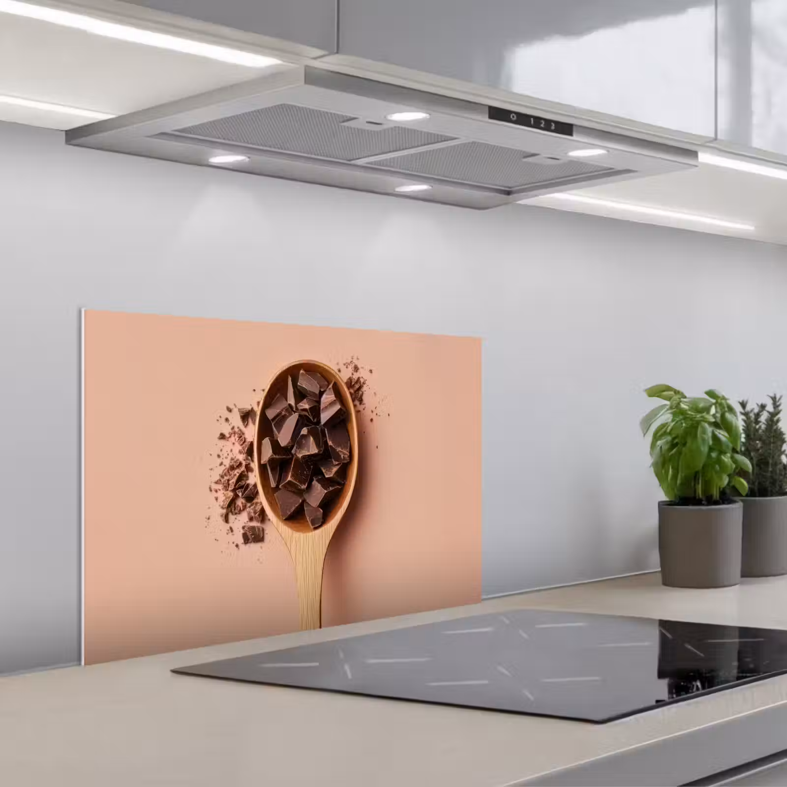 Paraschizzi cucina - Cioccolato - Legno - Cucchiaio — 1