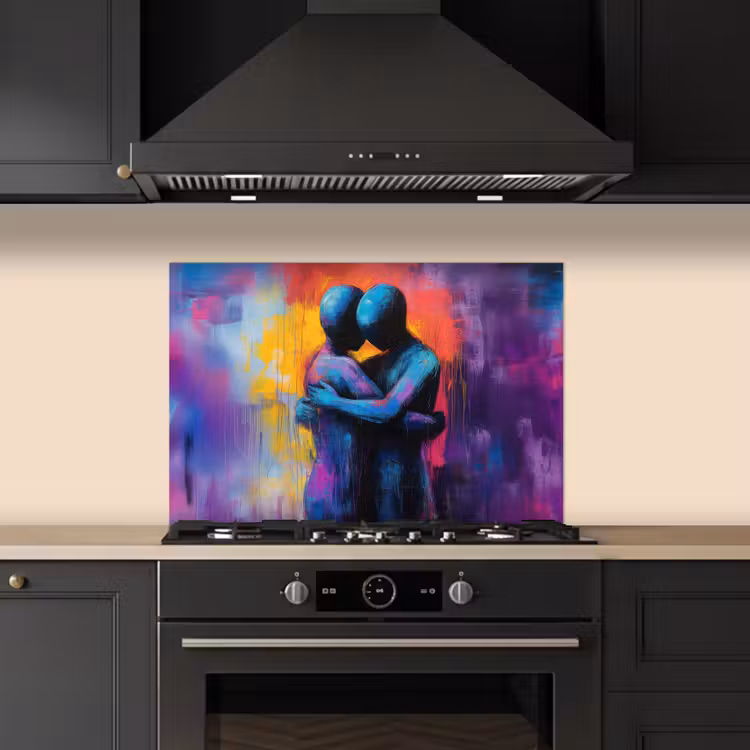 Paraschizzi cucina - Abbracciare - Corpi - Viola — 5