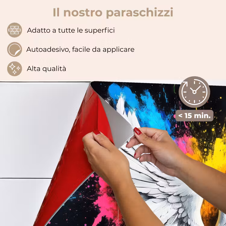 Paraschizzi cucina - Ali - Schizzi di vernice - Colorati — 4