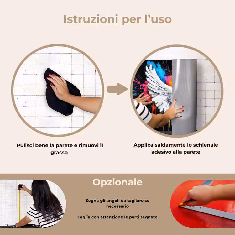 Paraschizzi cucina - Ali - Schizzi di vernice - Colorati — 6