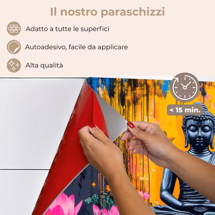 Paraschizzi cucina - Buddha - Fiori - Candele - Giallo — 4