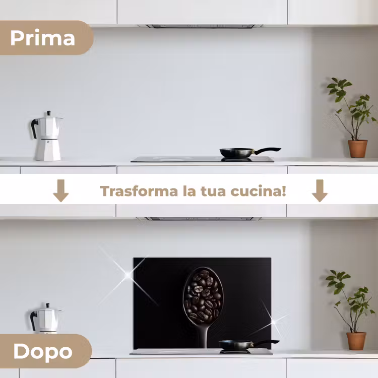 Paraschizzi cucina - Chicchi di caffè - Cucchiaio - Nero — 7