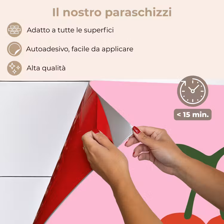 Paraschizzi cucina - Ciliegie - Rosa - Illustrazione — 4